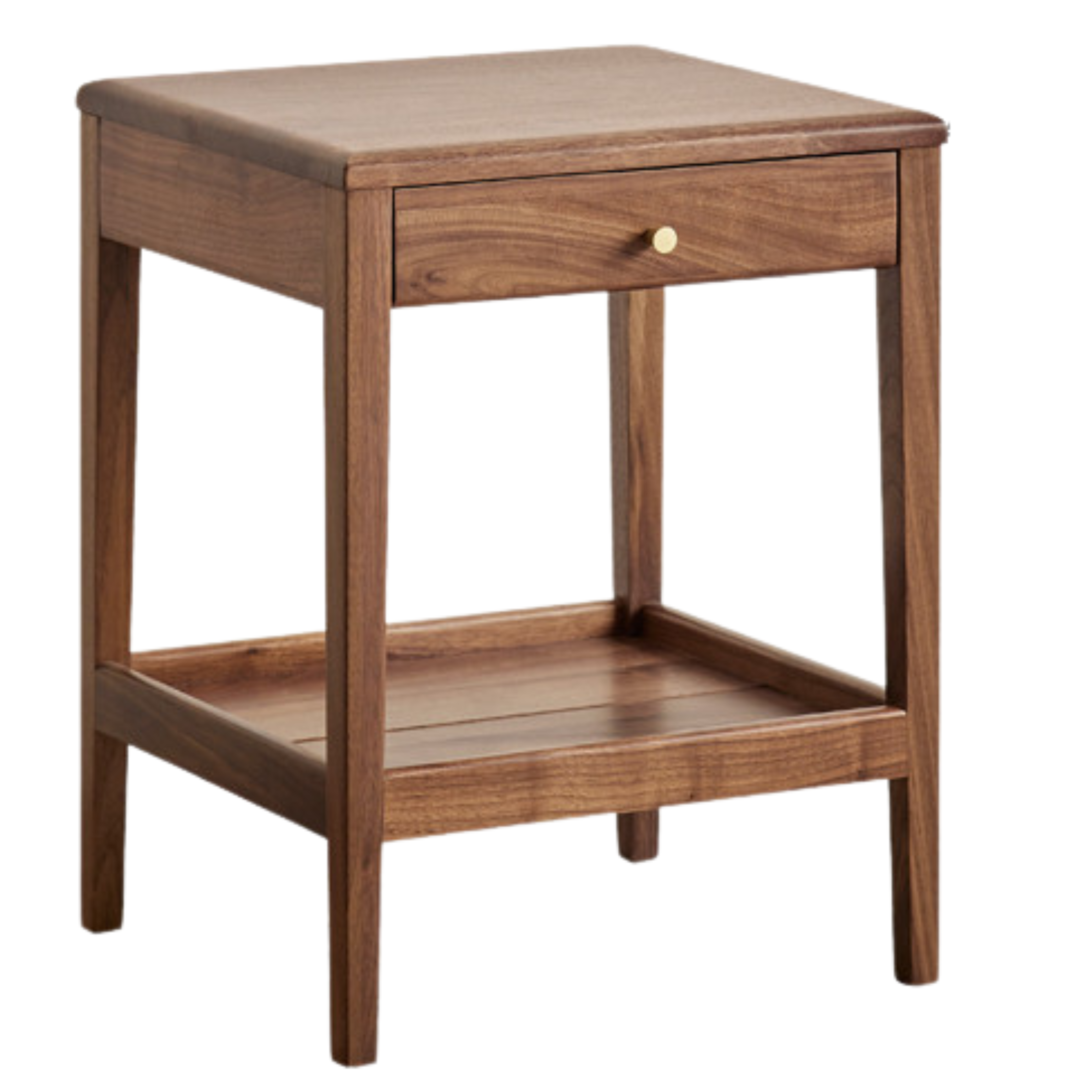 15x13.8x19.7 inch / 38x34x50cm / Rich Dark Walnut color / Black walnut side table
