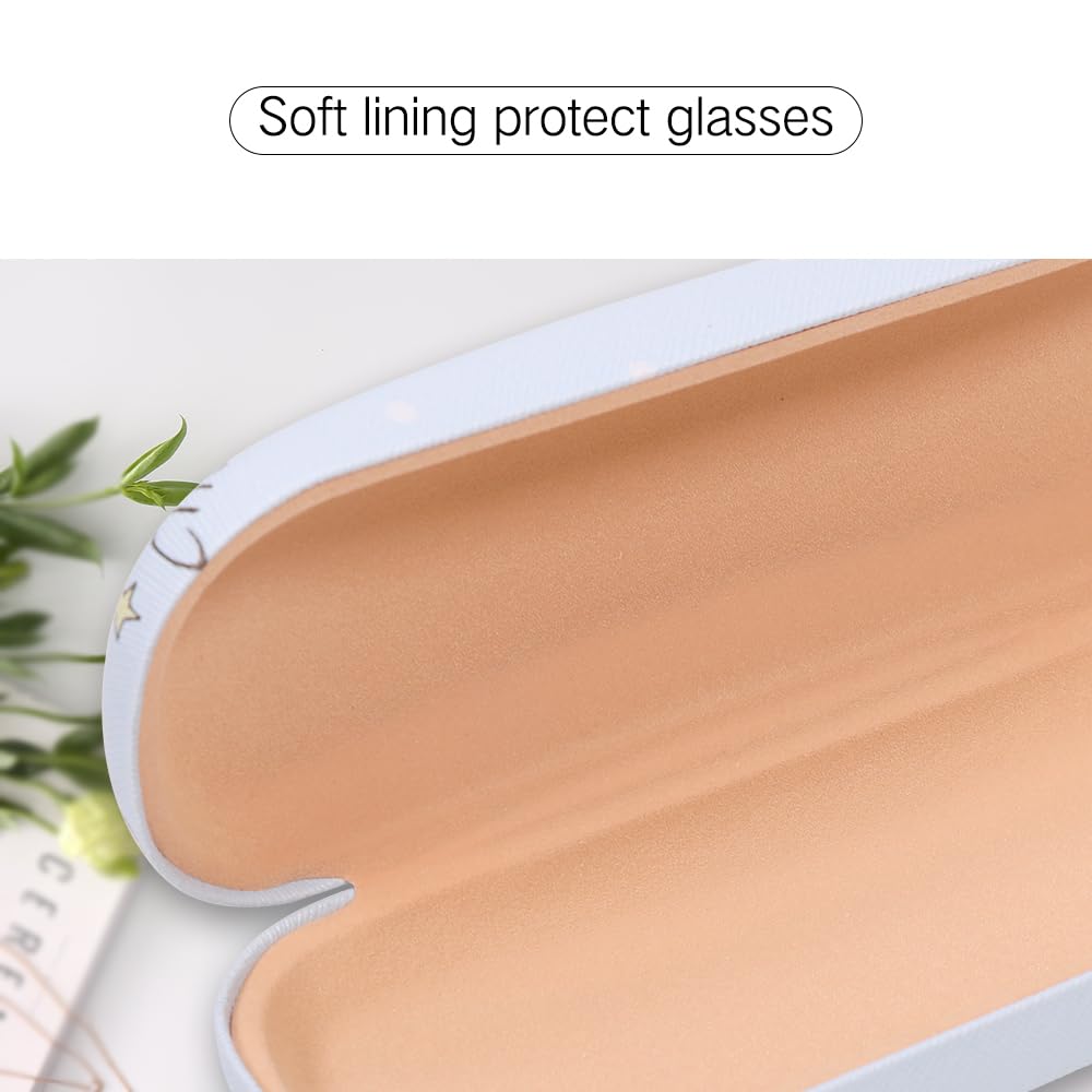 PERFECTSIGHT Hard Shell Eyeglasses Case - Durable Protective Glasses Storage for Kids, Women & Men - Cute Kawaii Design - Perfect for School, Travel, Work & Daily Use