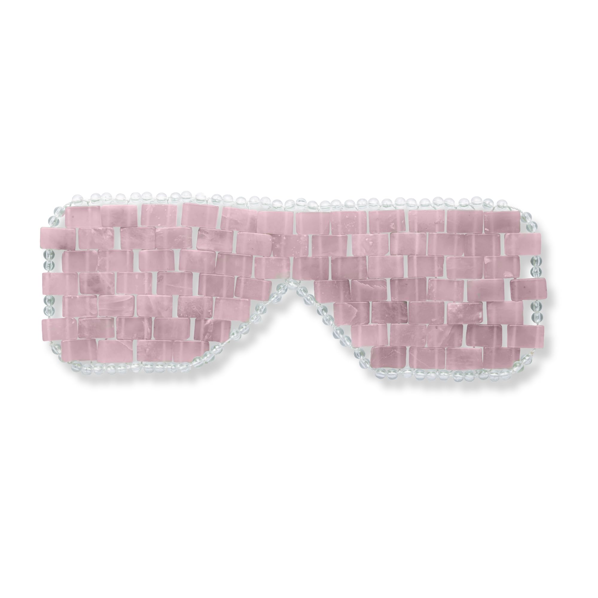 Alana Mitchell Rose Quartz Weighted Eye Mask for Wrinkles & Puffiness Relief - Hot & Cold Therapy Migraine & Headache Relief - 100% Natural Stone Anti-Aging Eye Mask for Spa, Travel & Sleep Relaxation