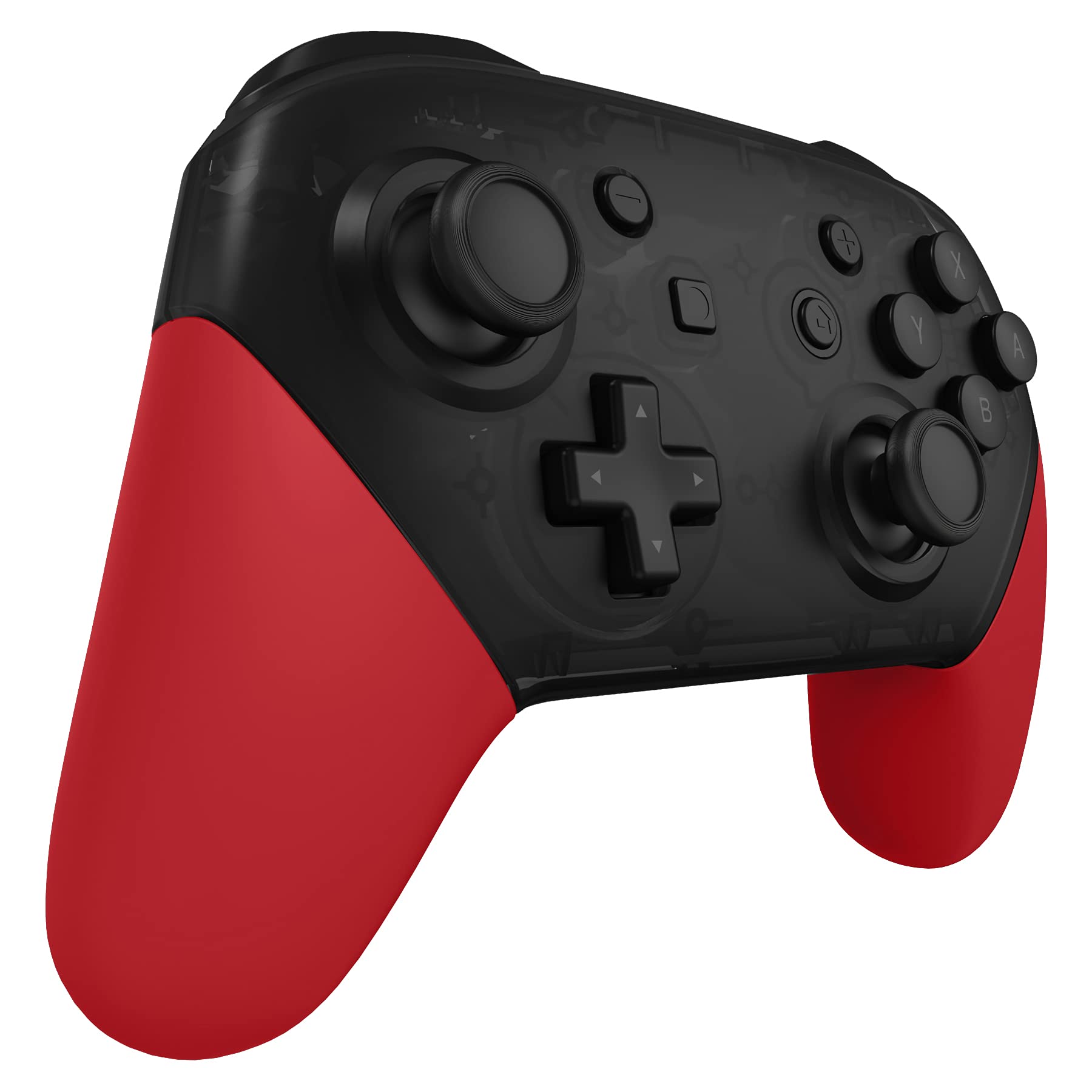 eXtremeRate Passion Red Soft Touch Replacement Handle Grips for Nintendo Switch Pro Controller - DIY Hand Grip Shell (Controller Not Included) | Perfect for Gaming, Comfort & Customization