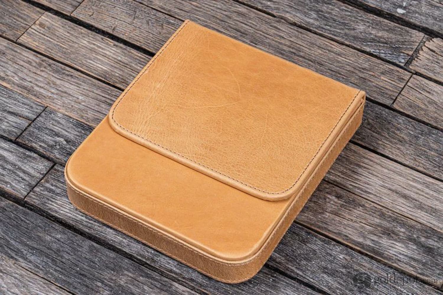 Galen Leather Magnum Opus 6-Slot Premium Hard Pen Case - Crazy Horse Tan - Durable Leather Pencil Holder for Fountain Pens, Ballpoints & Stationery - Perfect for Office, School & Travel Organization
