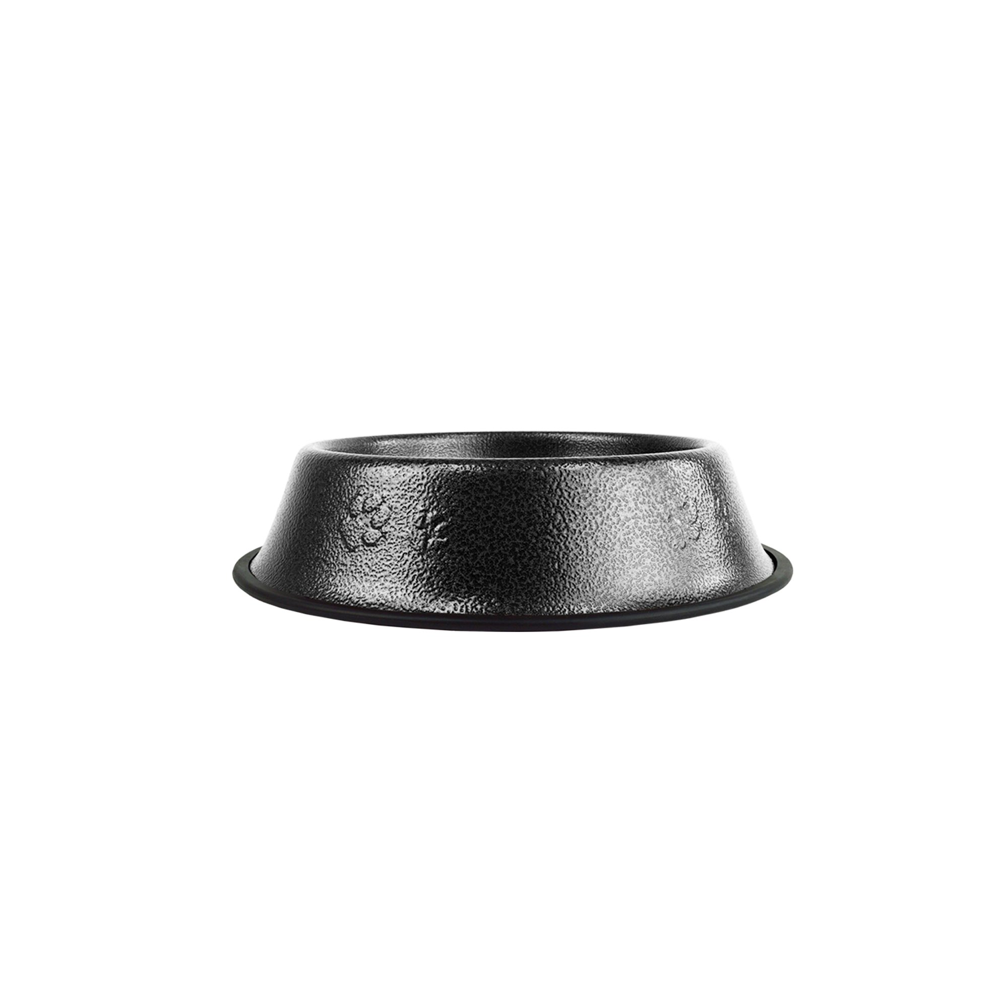 Premium Stainless Steel Non-Slip Pet Bowl for Cats & Dogs - Embossed Silver Vein Design, Medium Size | Durable & Tip-Proof for Indoor/Outdoor Feeding