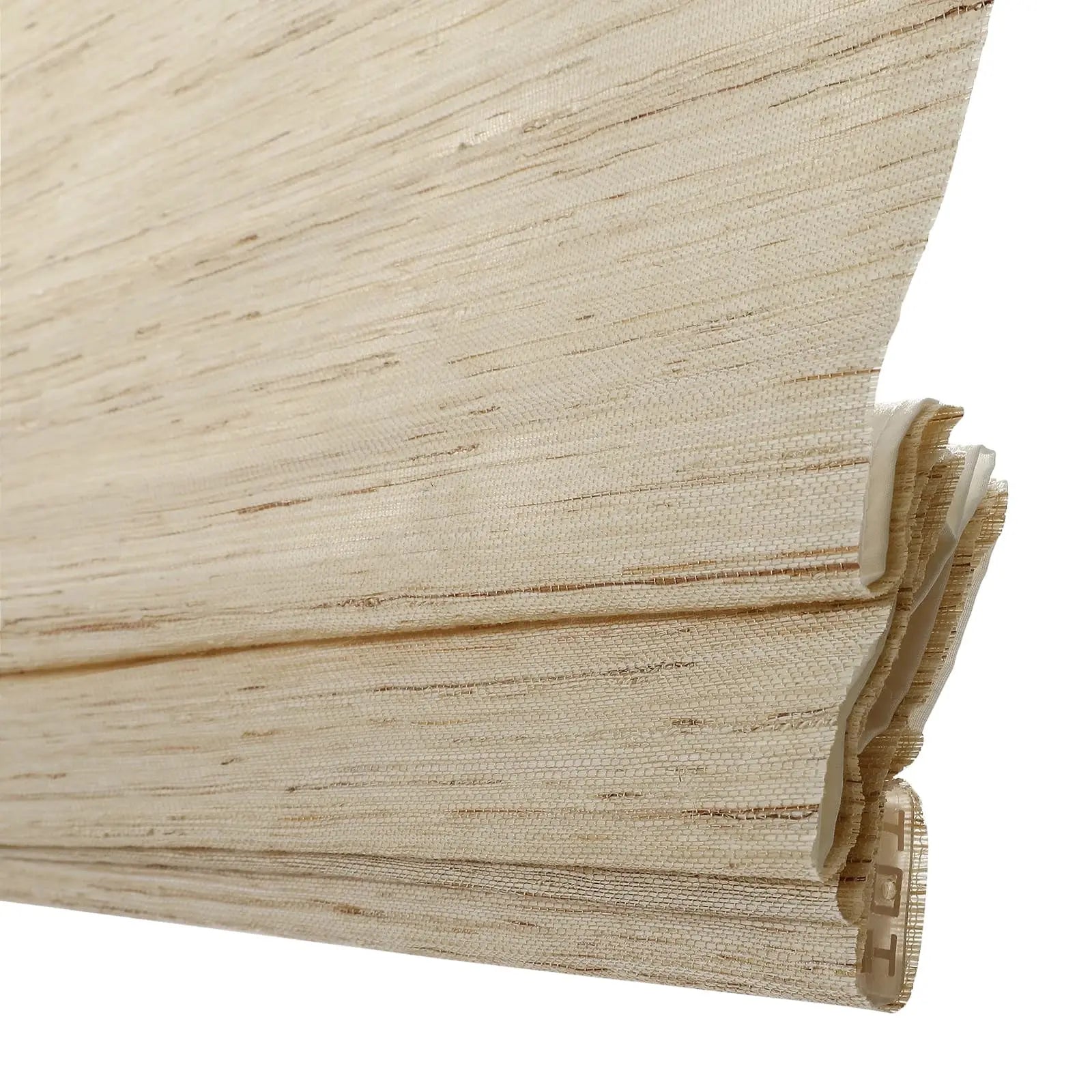 Natural Ramie Bamboo Woven Window Shade - Eco-Friendly Cashew Color Sun Blinds for Living Room & Bedroom