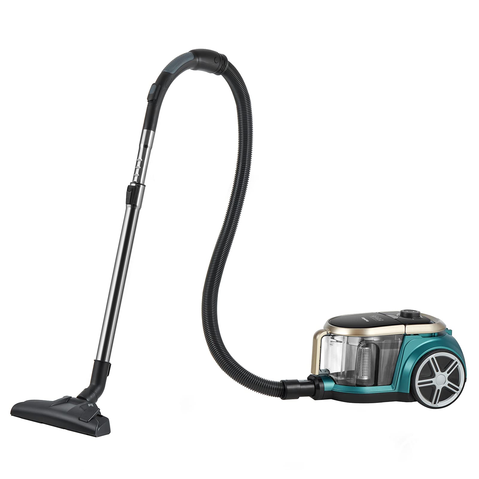 Eureka Apollo Bagless Canister Vacuum Cleaner - Lightweight 800W Cyclonic Vacuum for Carpets & Hard Floors | 2.2L Dust Cup, Powerful Suction | Perfect for Homes, Apartments & Pet Hair Cleaning (Green)