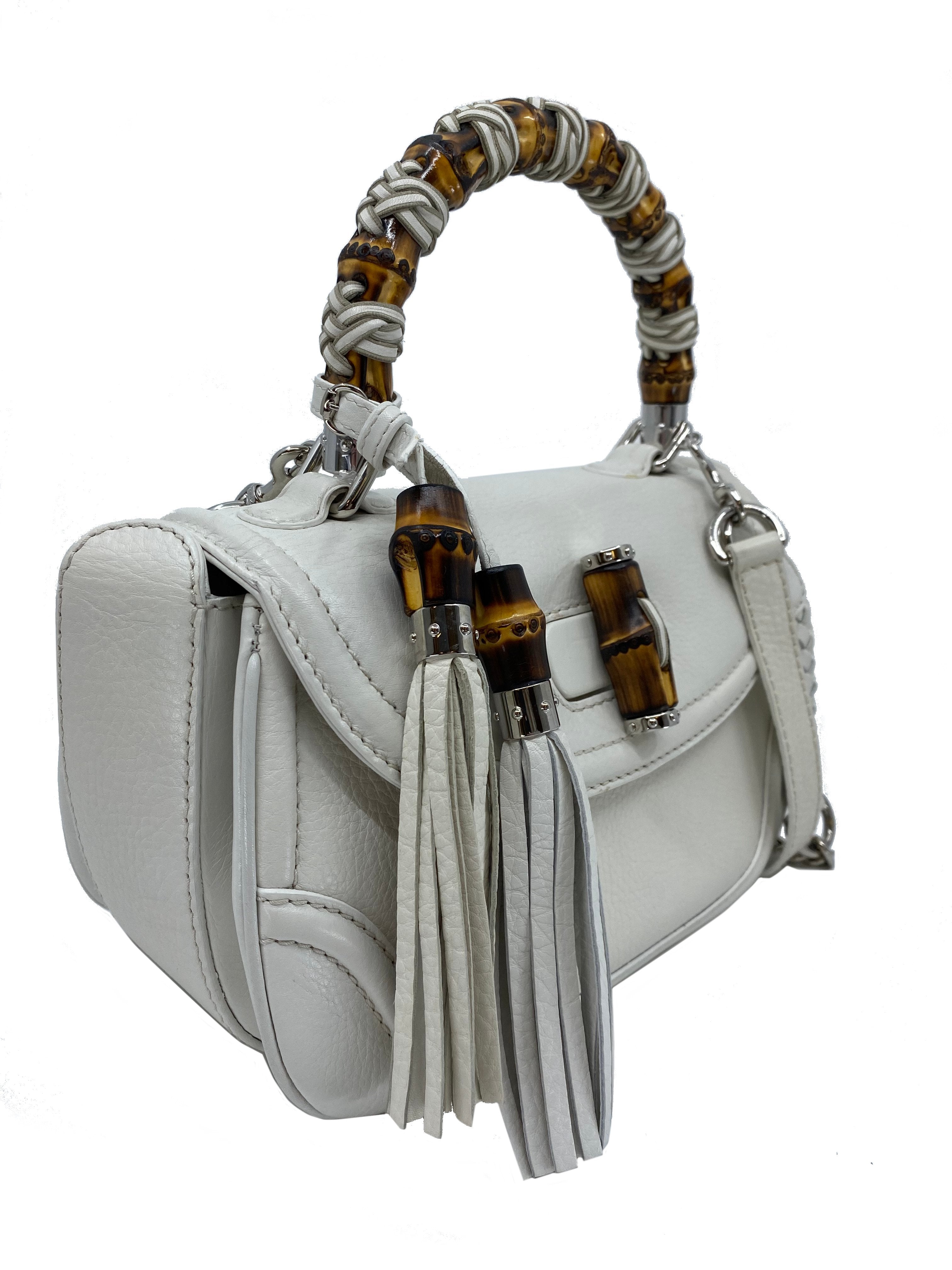 Gucci Bamboo Top Handle Medium Tassel Bag - Luxury Leather Shoulder Bag for Women, Perfect for Work, Party & Evening Events