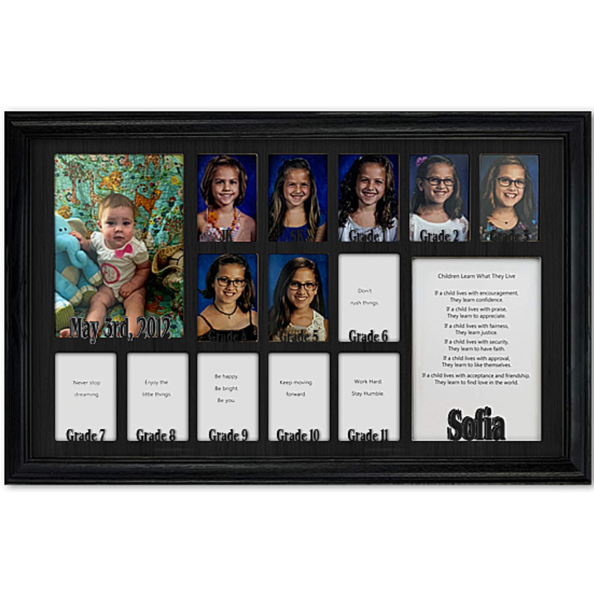 Personalized Northland School Years Photo Frame - Holds Twelve 2.5