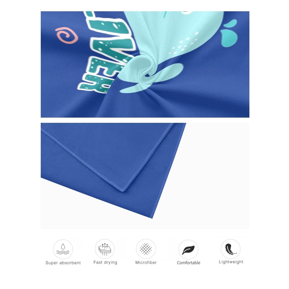 Custom Personalized Beach Towel with Name - Soft Bath & Pool Towel for Women, Men, Kids, Boys & Girls | Perfect Summer Gift for Vacation, Swimming, Beach Trips & Outdoor Activities
