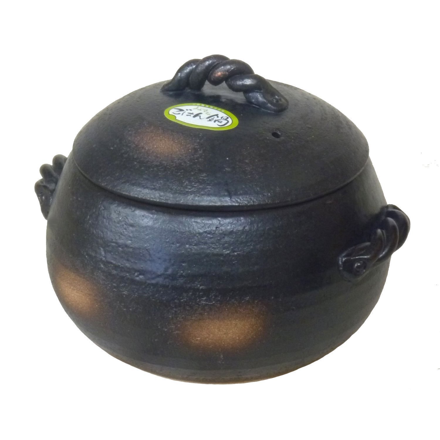Premium Banko Ware M4807 Iga-Style Rice Cooker - 5 Cooking Functions, Traditional Brown Ceramic Pot for Perfect Rice, Stews & Slow Cooking | Ideal for Home Kitchens & Japanese Cuisine Lovers