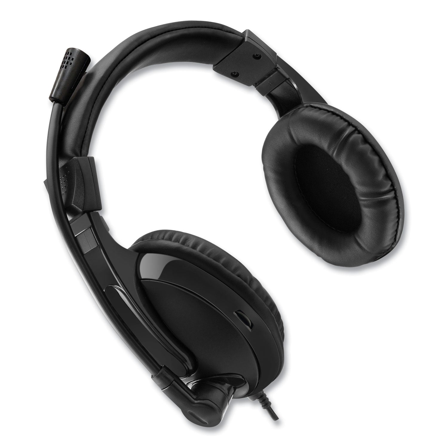 Adesso Xtream H5 Binaural Over-Ear Headphones with Noise Cancelling Mic for Gaming, Streaming & Online Meetings - Comfortable Black Multimedia Headset for PC, Mac, PS4 & Xbox