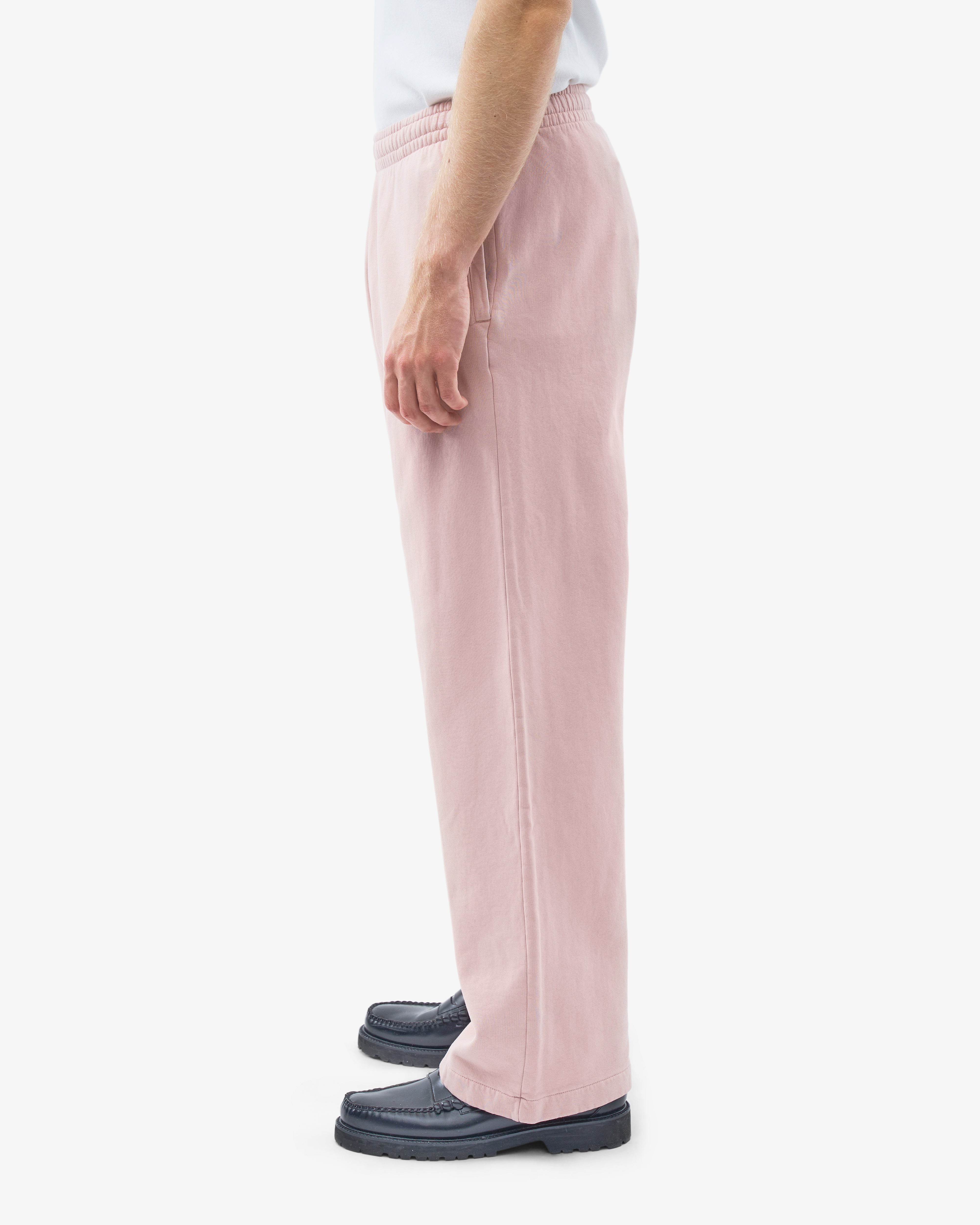 Organic Straight Leg Sweatpants for Women - Soft Faded Pink Lounge Pants | Comfortable Casual Wear for Home, Yoga & Relaxation
