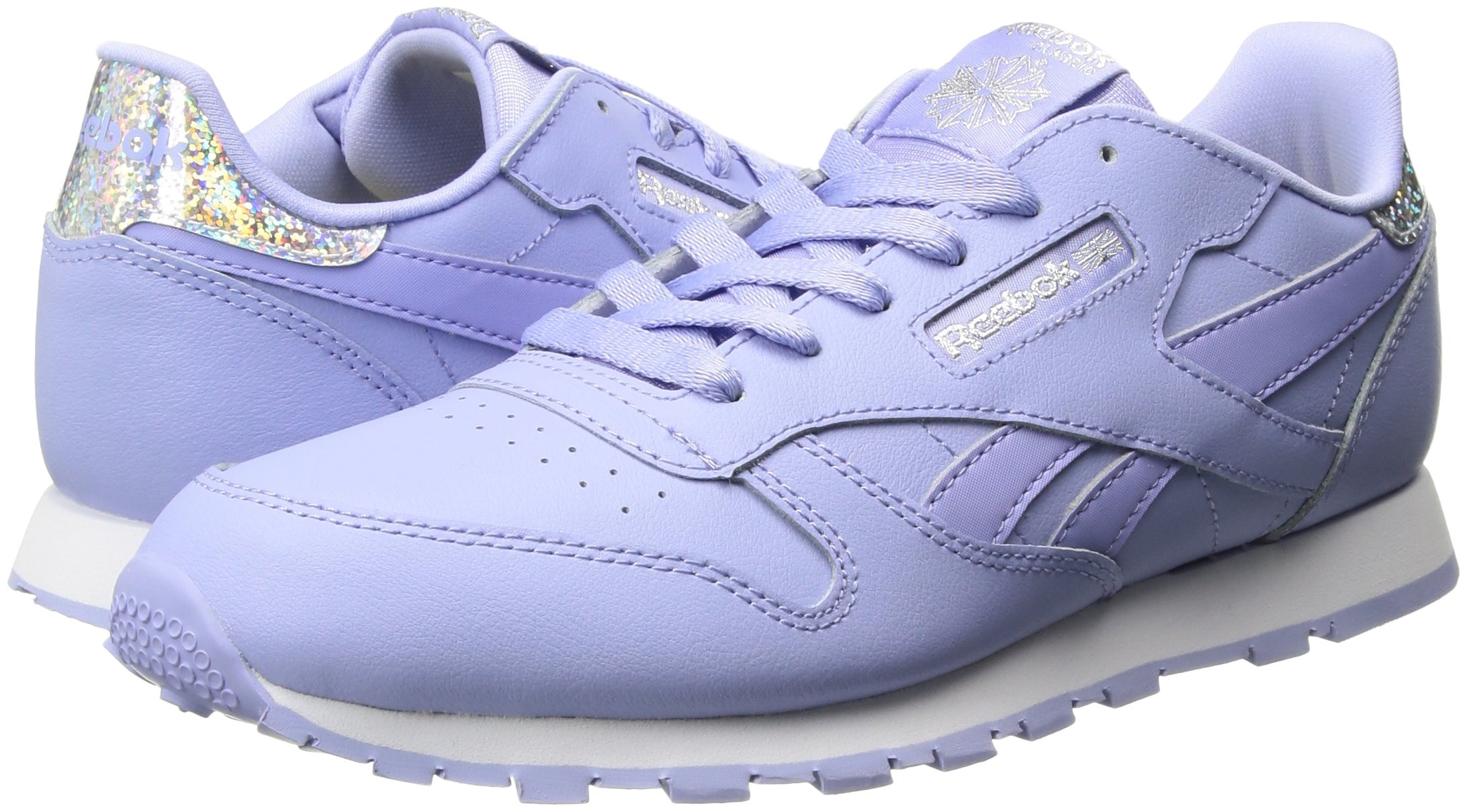 Reebok Classic Leather Pastel Sneakers for Kids - Lilac Glow/White - US 5.5 - Comfortable & Stylish for School, Play & Everyday Wear