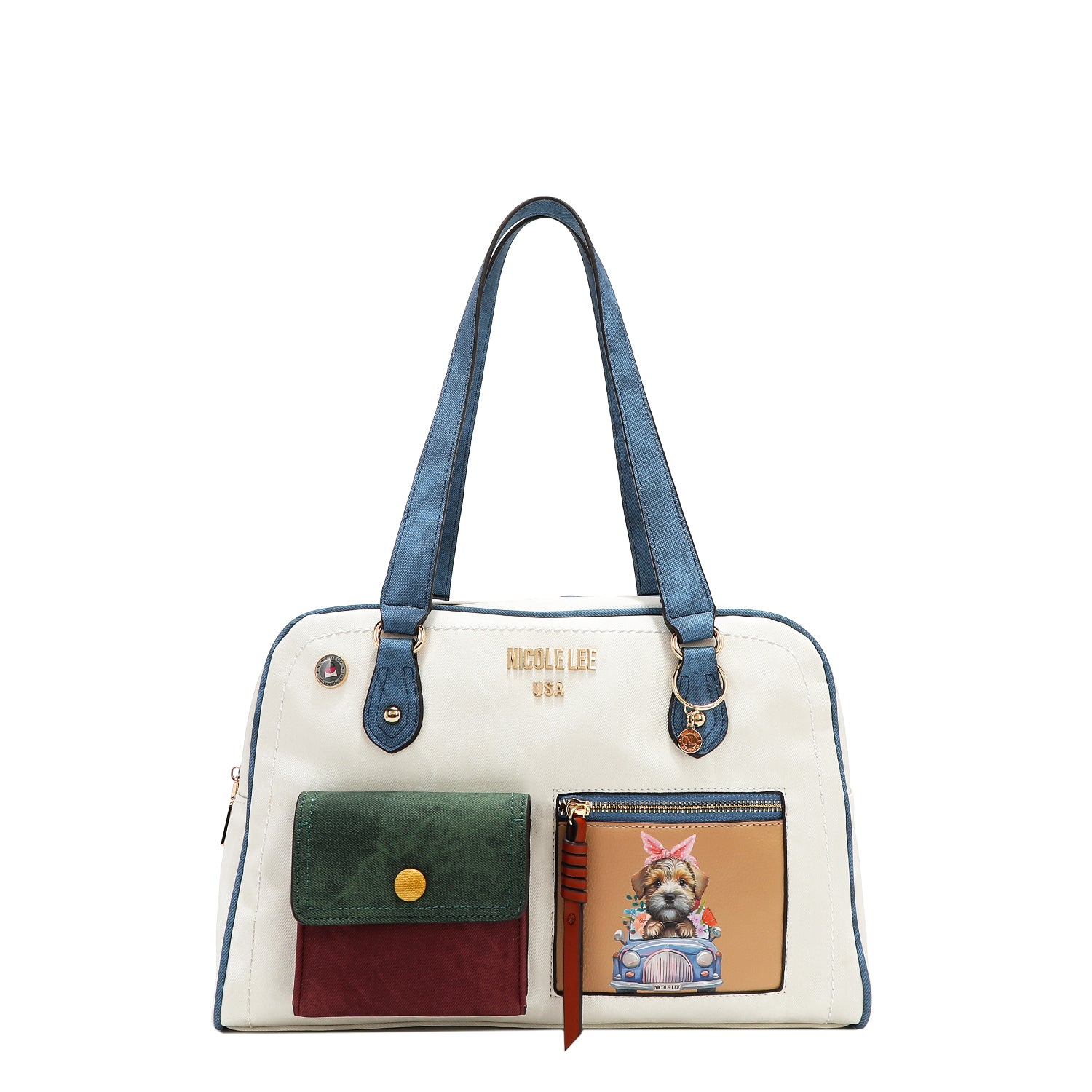 Stylish COLORBLOCK BOSTON BAG - Fashionable Travel & Gym Tote for Women | Water-Resistant Shoulder Bag for Work, Weekend & Sports