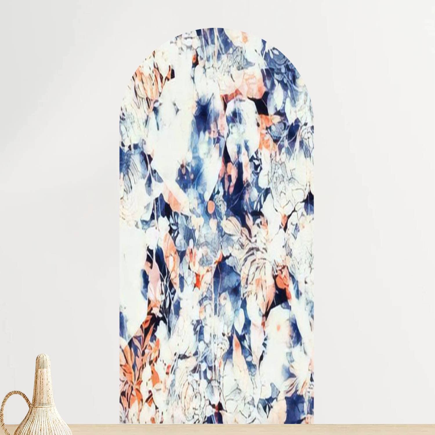 Arch Wall Decal - Nature's Magic Imprints Abstract Floral & Leaf Design | Peel & Stick Self-Adhesive Removable Wallpaper | Seamless Repeat Pattern Mural for Living Room, Bedroom, Nursery Decor | Perfect for Home, Office & Wedding Backdrops
