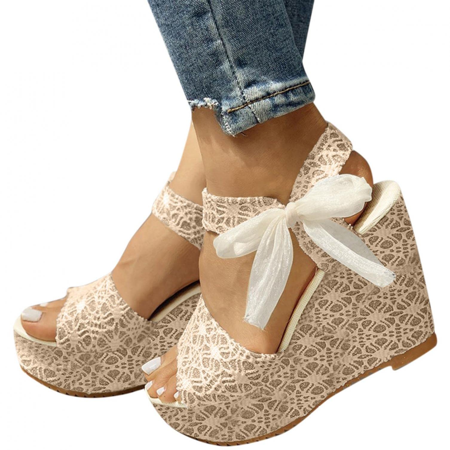 **Women's Comfortable Platform Sandals - Breathable Espadrille Slip-On Flats with Cushioned Sole | Perfect for Summer, Beach, Casual Outfits & Gifts**