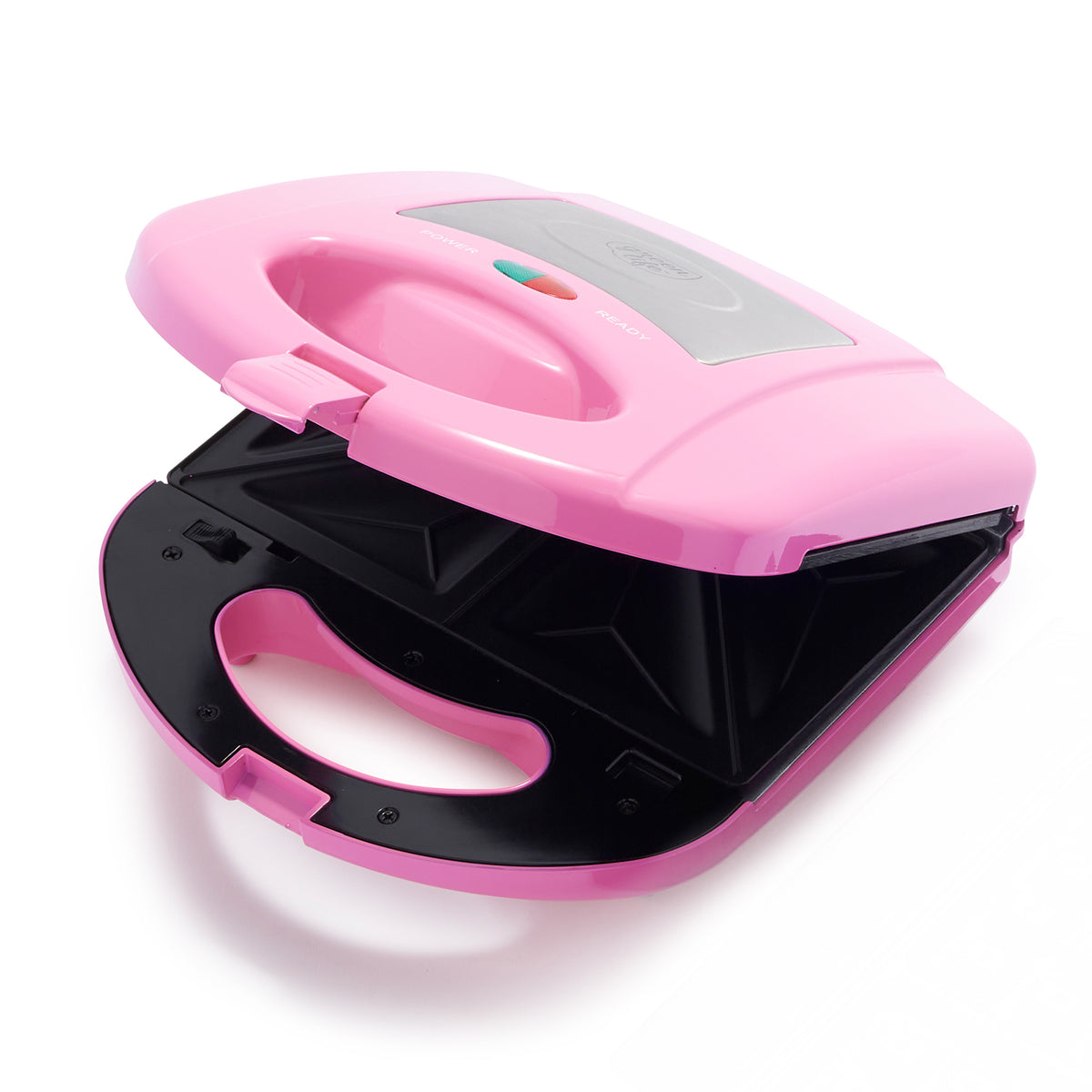 GreenLife Non-Toxic Ceramic Waffle Maker & Sandwich Press Set - Pink | Healthy Breakfast Maker for Waffles, Paninis & Grilled Cheese | Perfect for Home, Office & Dorm Use