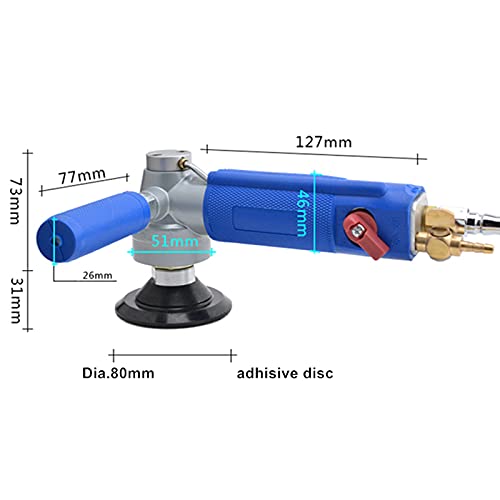 3 Inch Pneumatic Water Mill Wet Polisher - Professional Air Wet Sander for Stone, Concrete & Tile Polishing - Perfect for Countertops, Floors & DIY Projects