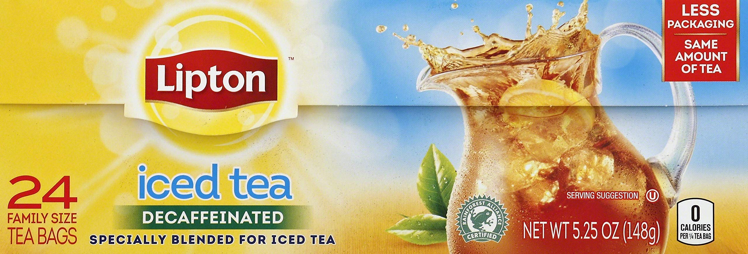 Lipton Family Black Iced Tea Bags - 100 Count | Premium Black Tea for Refreshing Iced Tea | Perfect for Summer, Picnics & Family Gatherings