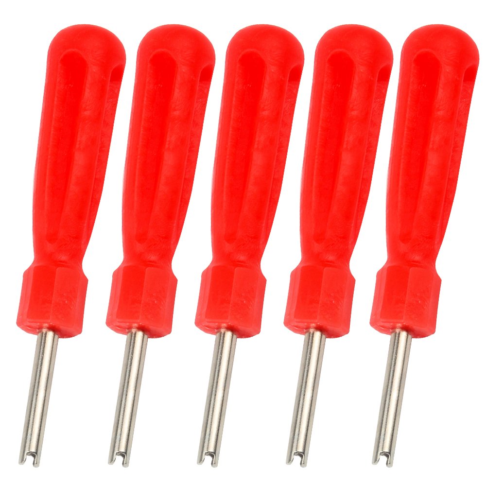 5Pcs Plastic Handle Car Valve Core Removal Tool Kit - Single Head Tire Repair Tools for Cars, Trucks, Bikes & Motorcycles (Perfect for Roadside Emergencies & DIY Auto Maintenance)