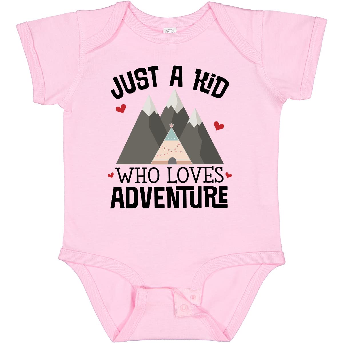 Inktastic Just a Kid Who Loves Adventure Baby Bodysuit - Cute & Comfortable Infant Onesie for Outdoor Play, Travel & Adventure-Themed Photoshoots