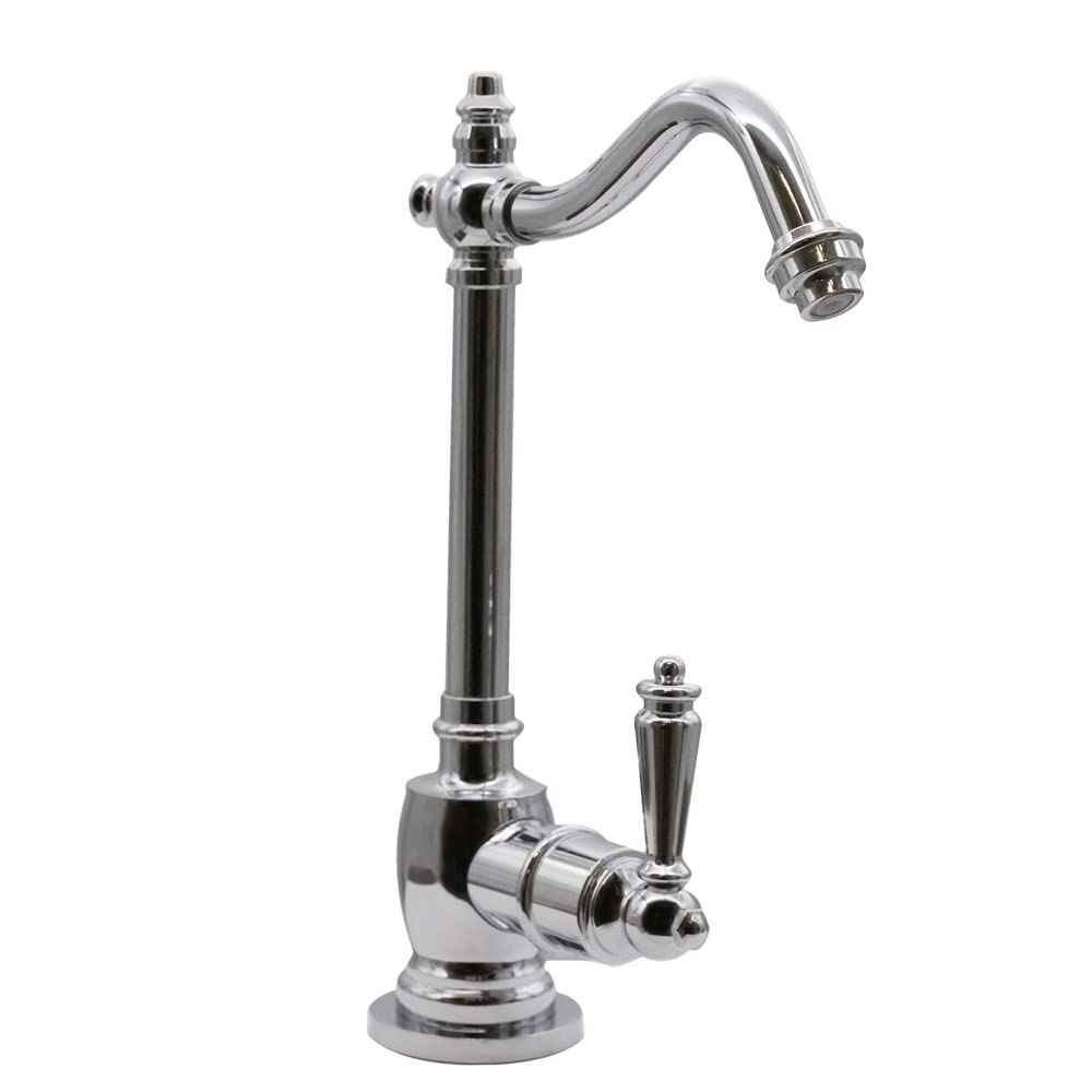 Westbrass D2035-NL-26 9 Inch Victorian Style Single Lever Cold Water Dispenser Faucet - Polished Chrome Finish for Kitchen, Bar, or Office Water Cooler Dispenser