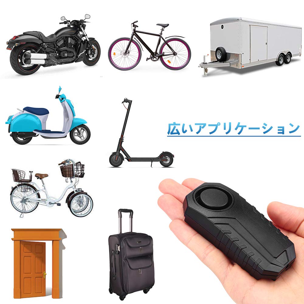 ONVIAN Wireless Bike Alarm with Remote - 113dB Waterproof Anti-Theft Security Alarm with Vibration & Motion Sensor for Bicycle, Motorcycle, Electric Scooter, Moped | Perfect for Outdoor Parking, Commuting & Travel Protection
