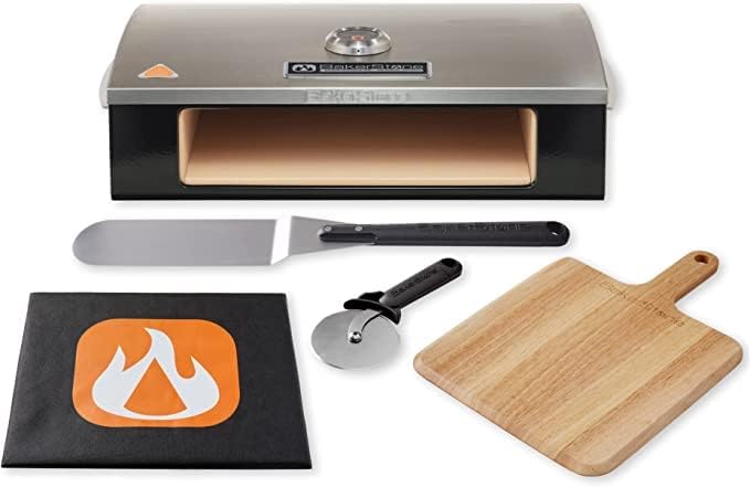 BakerStone Professional Series 5-Sided Pizza Oven for Grill Top - Stainless Steel Outdoor Pizza Box Oven with Enamel Finish - Perfect for Backyard, Garden & Outdoor Cooking - Ideal for Wood-Fired Pizza, Grilling & Entertaining