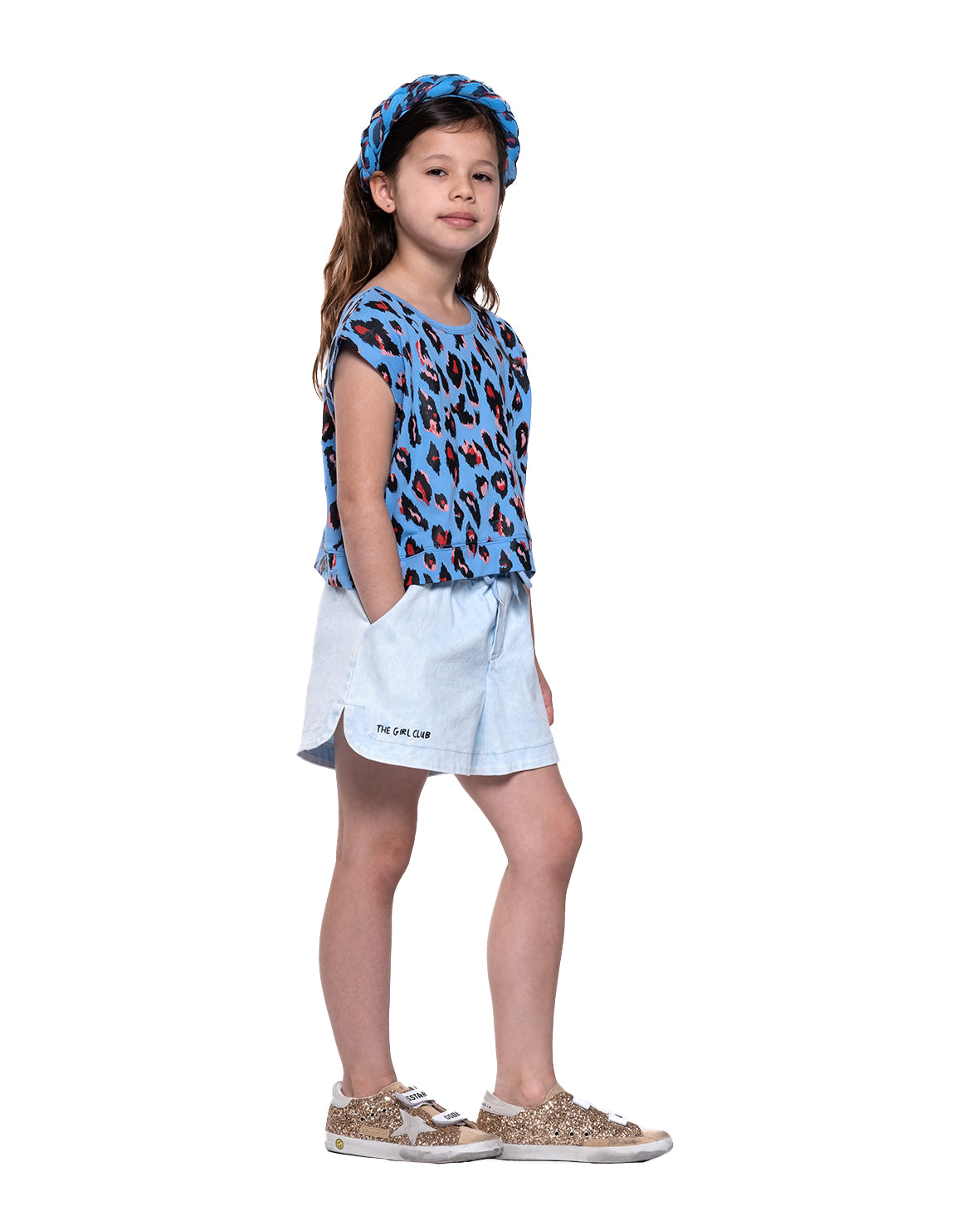 Girls' Blue Denim Shorts - Comfortable & Stylish Casual Wear for Summer Outfits & Playdates