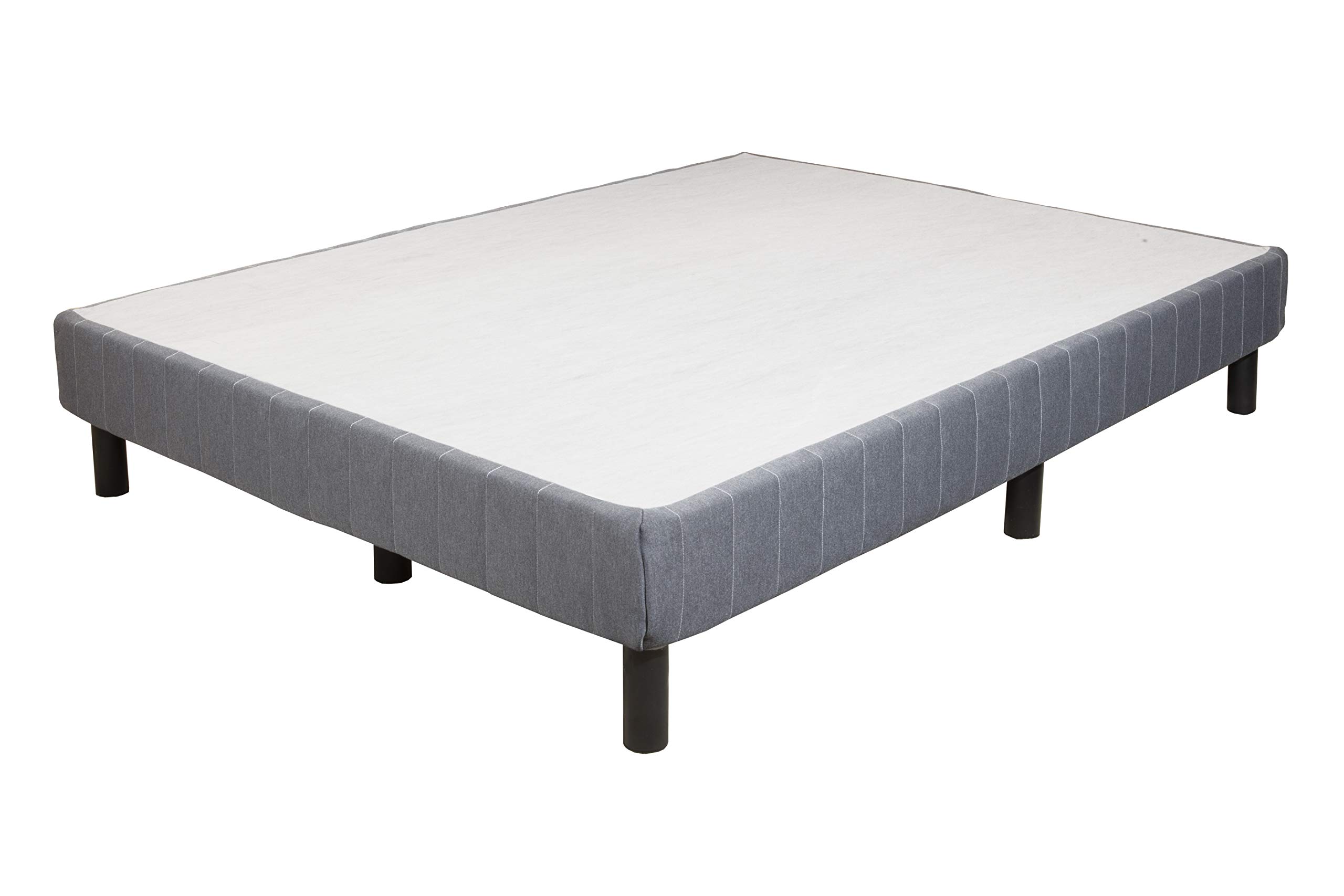 Hollywood Bed Frame with Reinforced Base Platform - Queen Size, Gray - Sturdy Metal Frame for Modern Bedrooms & Guest Rooms