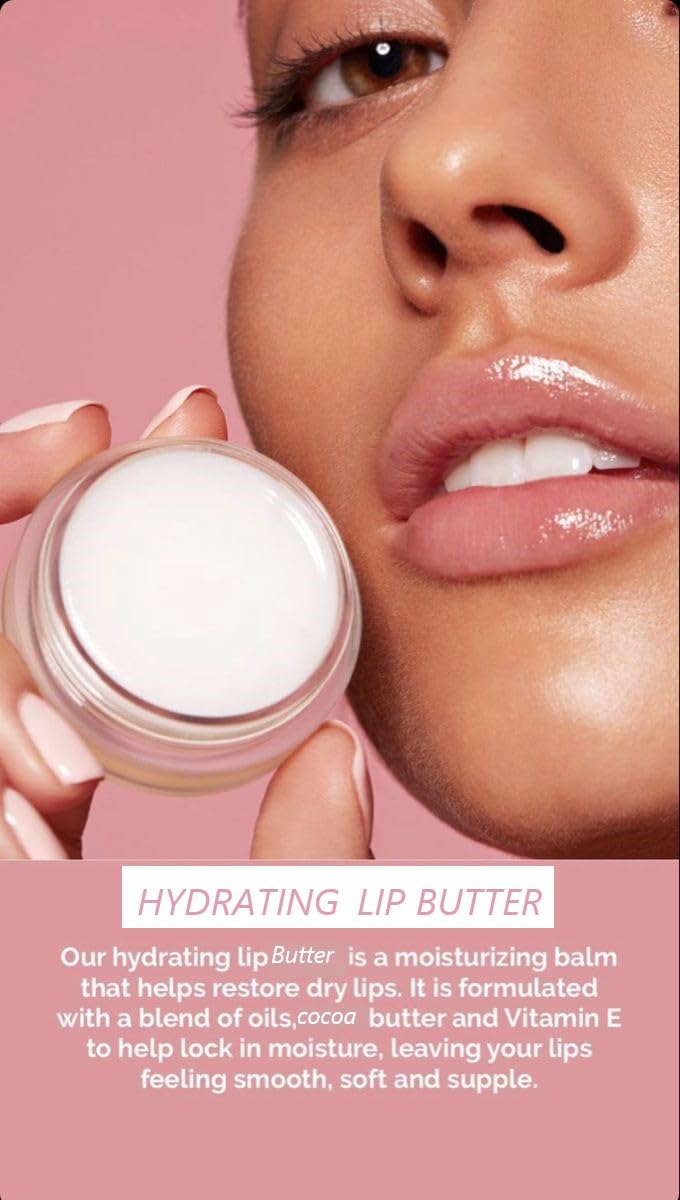 Spriea Herbals Cocoa Lip Butter - Hydrating & Nourishing for Dry, Dark, Pigmented Lips | Enriched with Rose Oil, Mango Seed Oil, Lavender Oil, Licorice Oil & Vitamin E | Perfect for Daily Lip Care, Winter Protection & Natural Lip Treatment