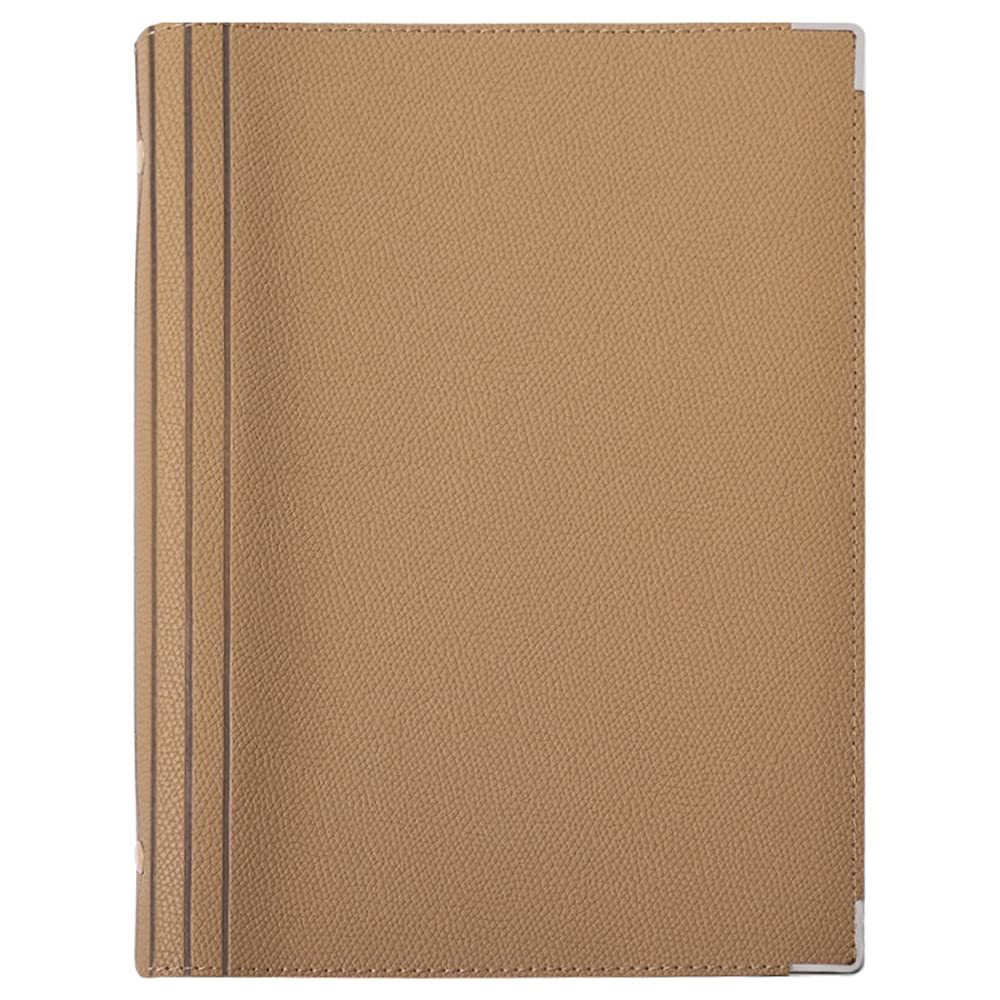 Premium A5 PU Leather Binder Cover - 6-Ring Refillable Notebook Organizer with Round Rings for Loose Leaf Paper | Professional Planner Cover for Office, School & Business Meetings