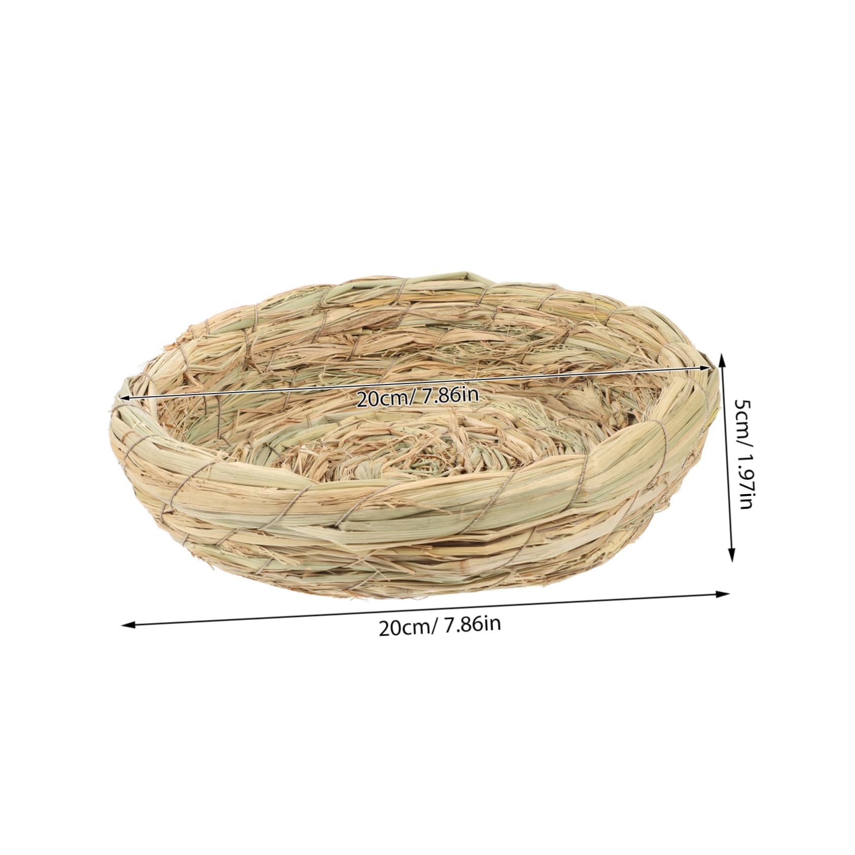 NOLITOY 2PCS Handwoven Natural Straw Bird Nest - Breeding & Hatching House for Doves, Pigeons, Parrots, Rabbits, Hamsters, Gerbils & Guinea Pigs - Perfect for Cage Accessories & Small Pet Comfort