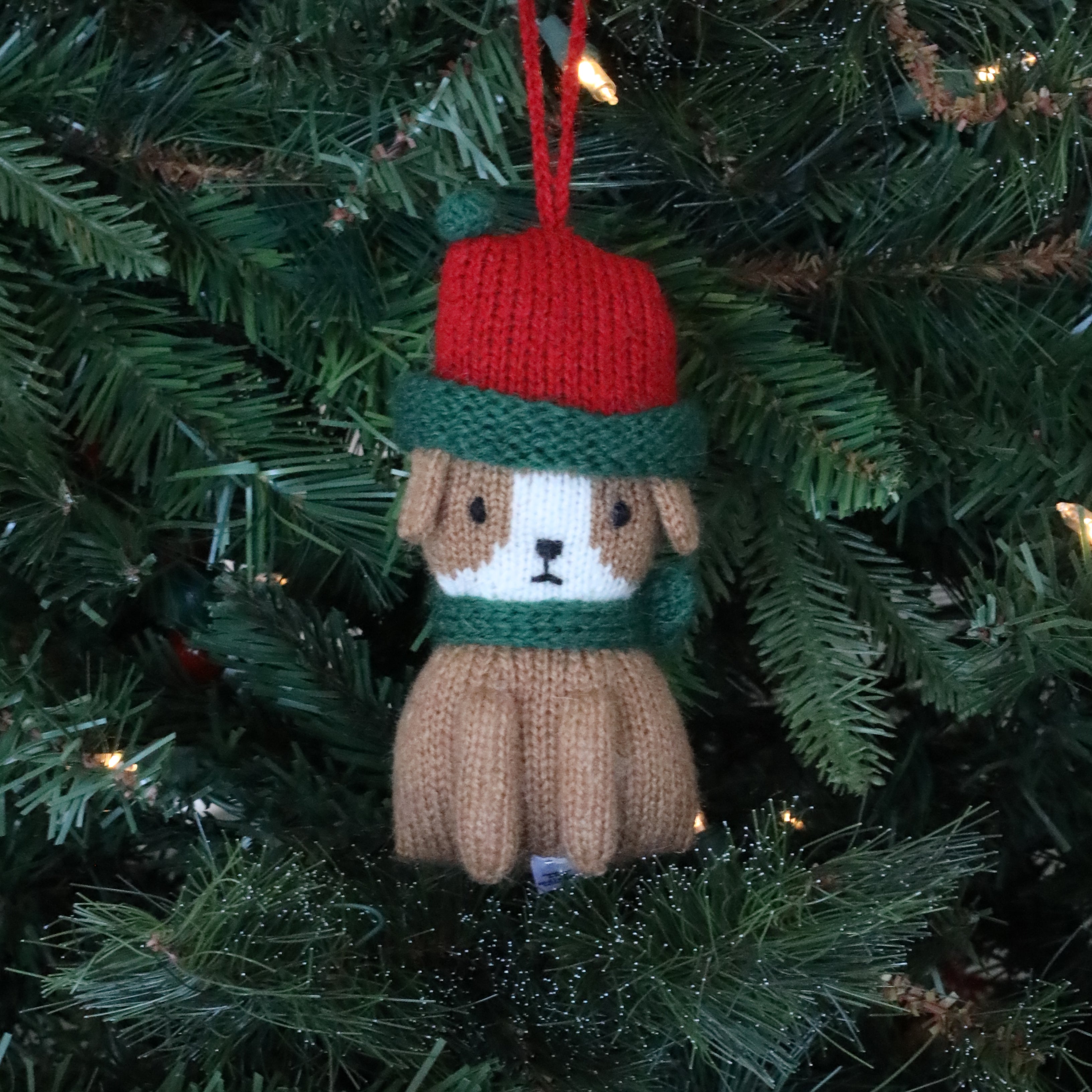 Christmas Puppy Ornaments - Set of 3 Handmade Ceramic Dog Decorations for Holiday Tree, Gift & Home Decor - Perfect for Xmas Gifts, Pet Lovers & Festive Decorating