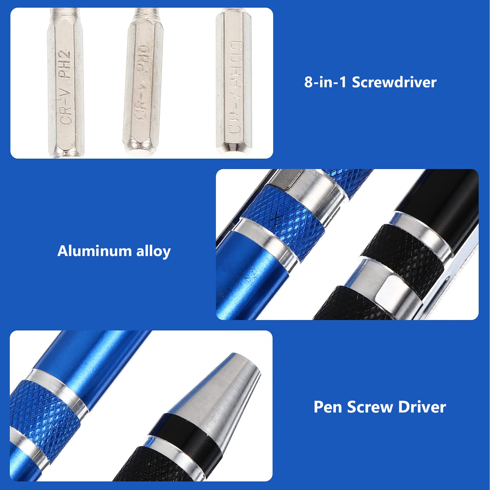 8-in-1 Mini Screwdriver Set for Eyeglasses & Electronics Repair
