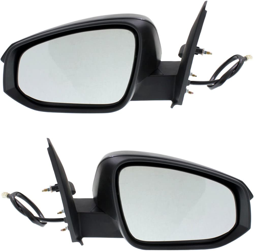 Toyota 4Runner 2014-2018 Power Heated Side Mirrors - Driver & Passenger Replacement - No Signal Light & Puddle Lamp - Paintable - Perfect for Winter Driving & Enhanced Visibility