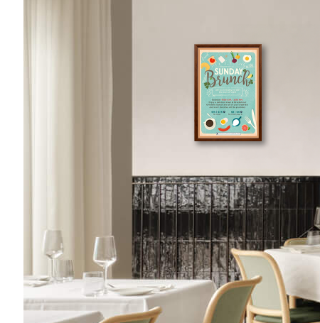 13x19 Designer Wood Snap Frames for Posters with 1