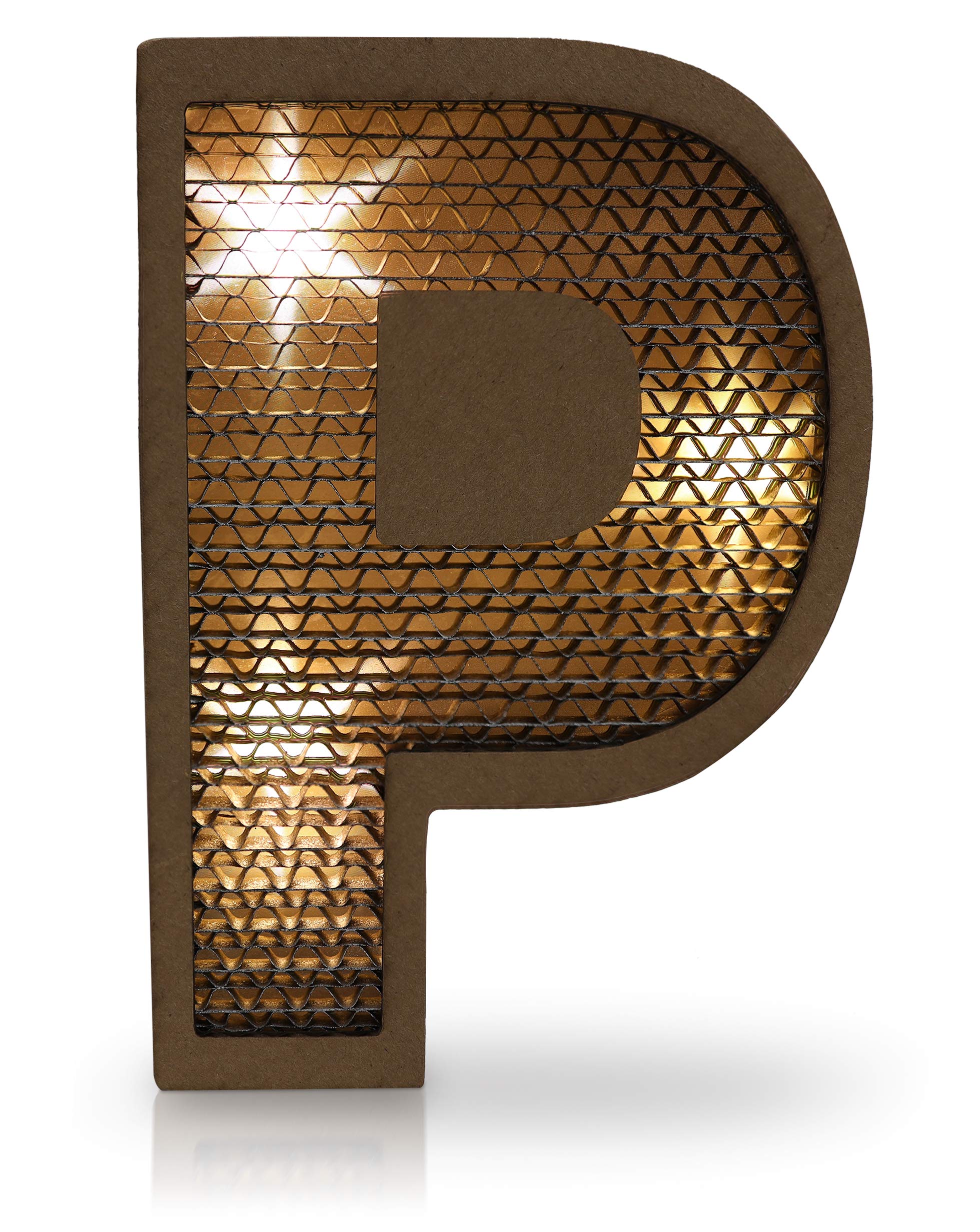 LED Light Paper Marquee Letter P - Battery Operated Wall Decor for Bedroom, Kids Room, Living Room - Large Decorative Alphabet Letters for Birthday Party, Wedding, Nursery - Romantic Lighting for Home Decor & Special Events