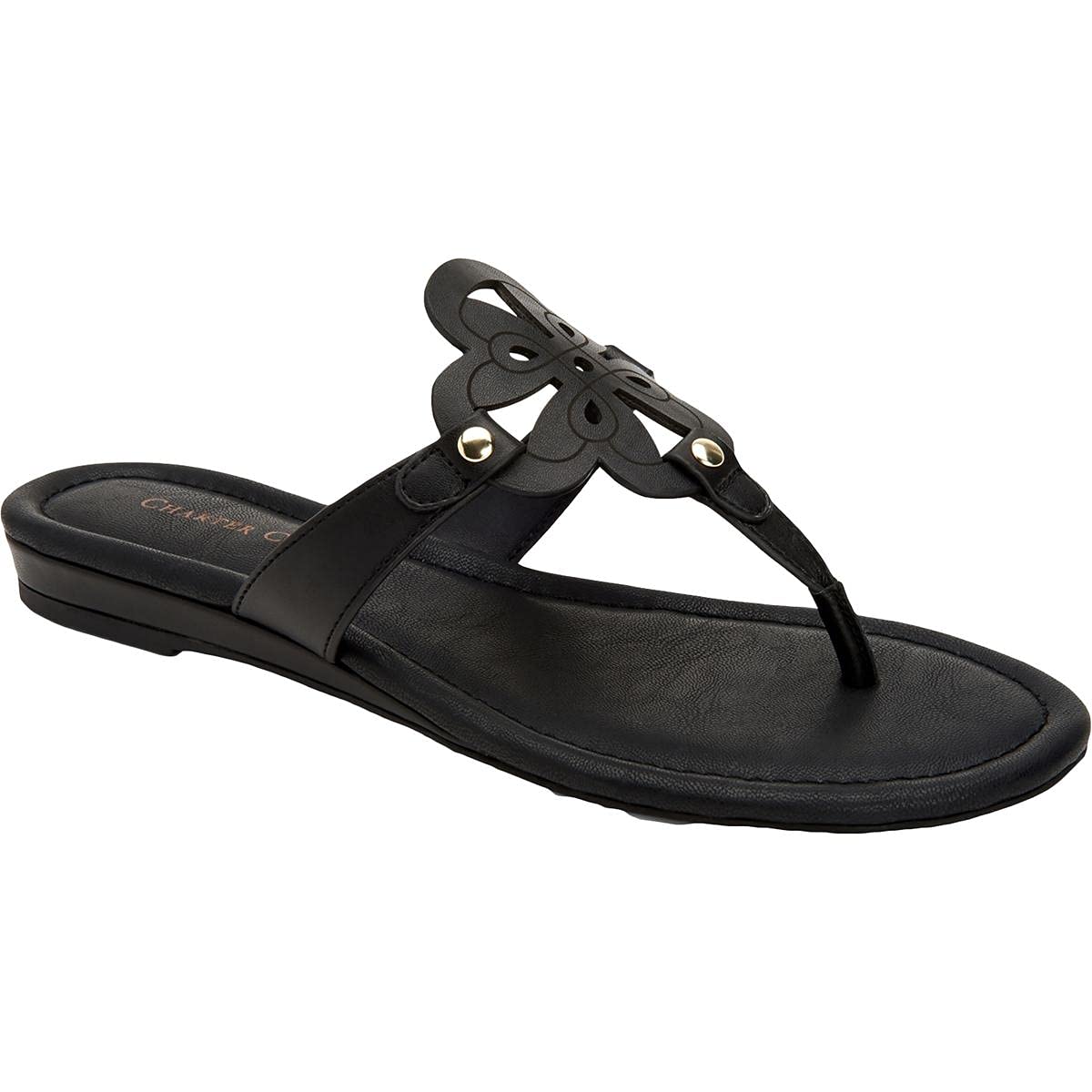 Charter Club Women's Ozella Laser Cut Slip-On Flats - Black Size 8 Medium (B,M) | Comfortable Casual Shoes for Work, Travel & Everyday Wear