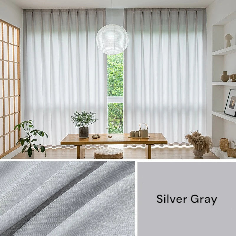 Anna White Polyester Blackout Curtains - Scratch Resistant & Light Filtering Custom Window Treatments for Living Room, Bedroom & Nursery