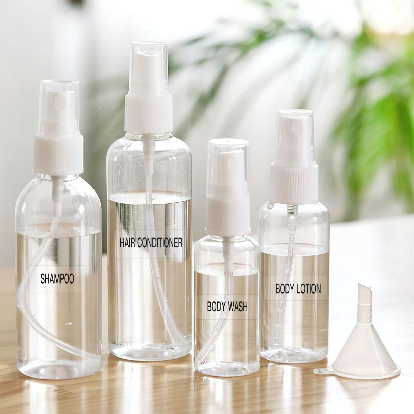 300 PCS Waterproof Labels for Travel Bottles - Clear Bathroom & Beauty Organization Stickers for Shampoo, Conditioner, Lotion & Cream - Perfect for Travel Kits, Toiletry Bags & Cosmetic Storage
