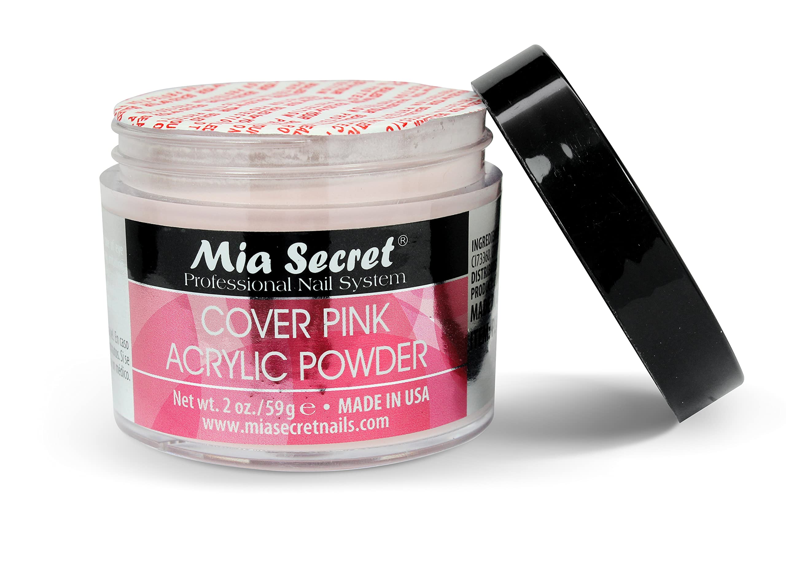 Mia Secret Cover Pink Acrylic Powder 2oz - Professional Nail Extension & Repair Kit for Salon & Home Manicures
