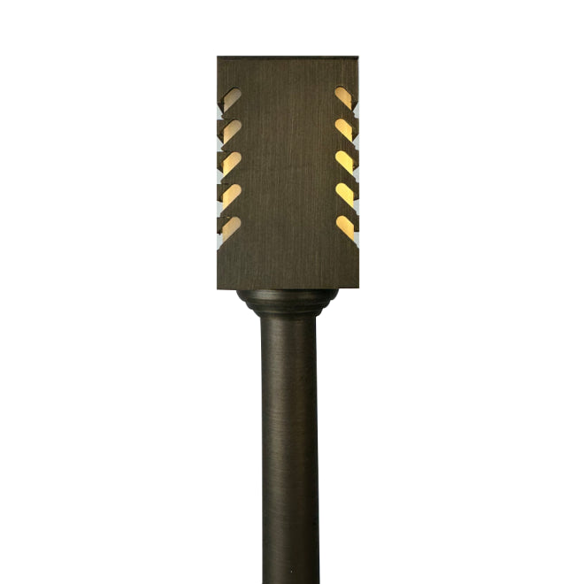 PLB24 4x/8x/12x Cast Brass LED Pathway Lights - Low Voltage Outdoor Landscape Lighting Fixture with 3W 3000K Warm White Bulb - Perfect for Garden, Walkway, and Driveway Illumination