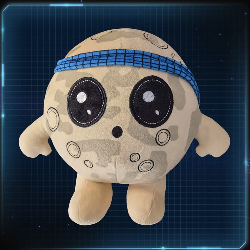 Dead Alive Games Lunar Rush 9 Inch Moon Plush Toy - Soft & Medium Firm Stuffed Moonie Plushie for Kids & Adults | Perfect for Bedroom Decor, Gift Giving & Space Theme Collections