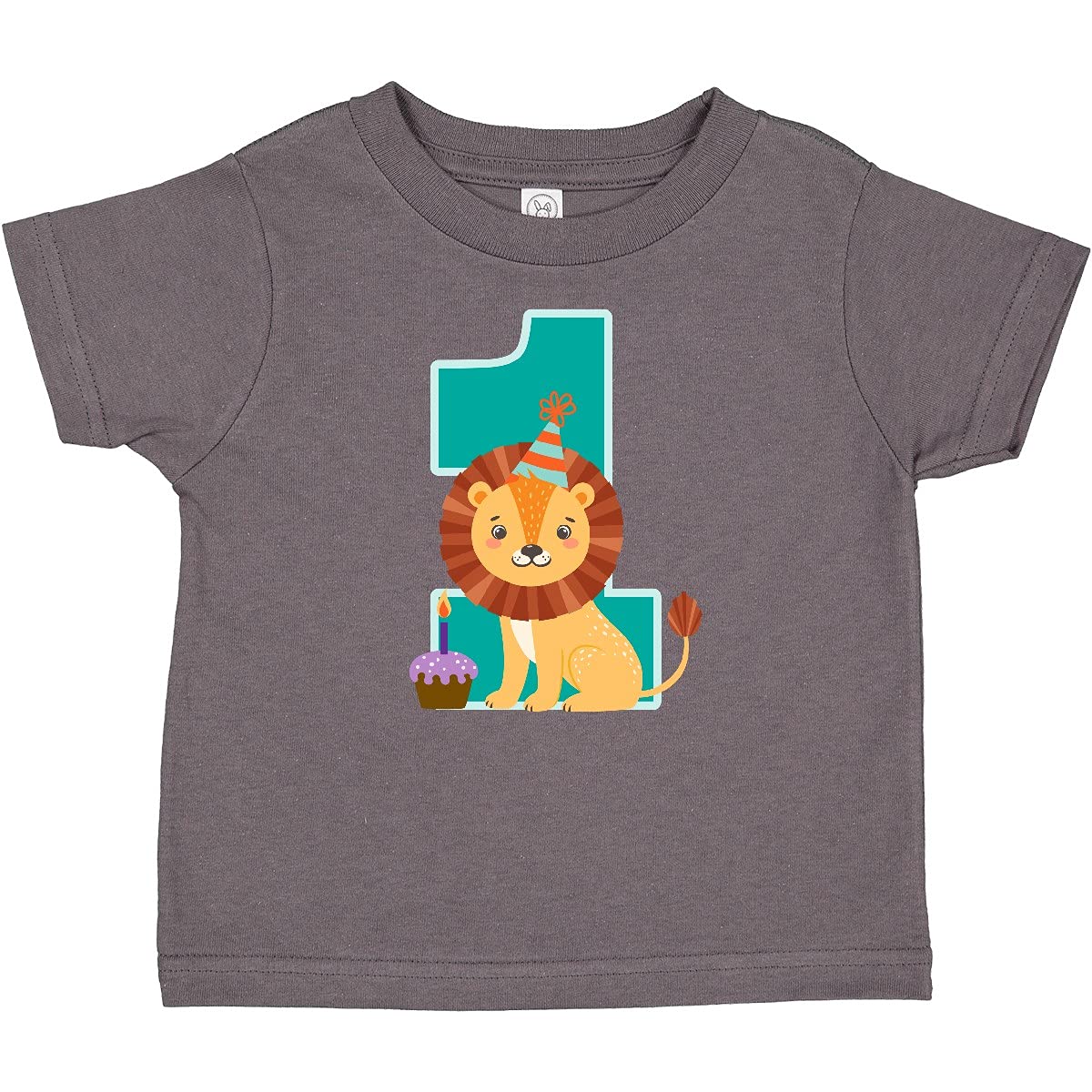 Inktastic Lion 1st Birthday Outfit for Boys - Cute 1 Year Old Baby T-Shirt - Perfect for Birthday Parties, Photo Shoots & Special Occasions