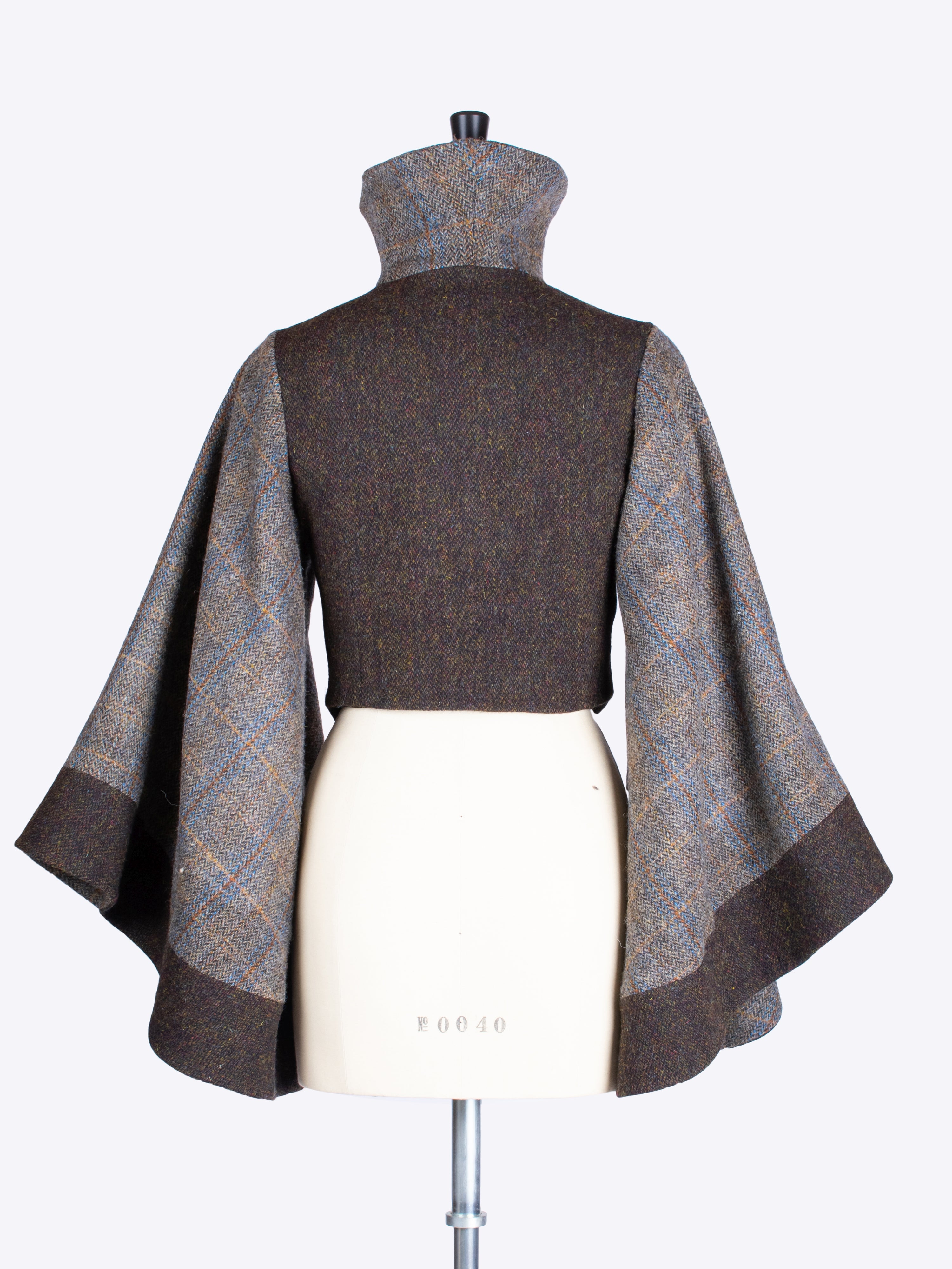 Stylish Cape Sleeve Jacket in Chocolate Brown & Sage Green - Perfect for Fall Layering and Office Wear