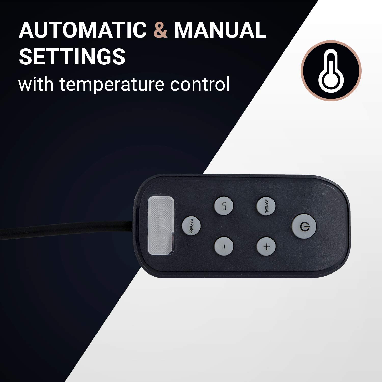 Back Pain Relief Device - Vibrating Massage Lumbar Stretcher with Infrared Heat & Air Pressure Spinal Decompression - Automatic Lumbar Traction Wedge for Home & Office Use