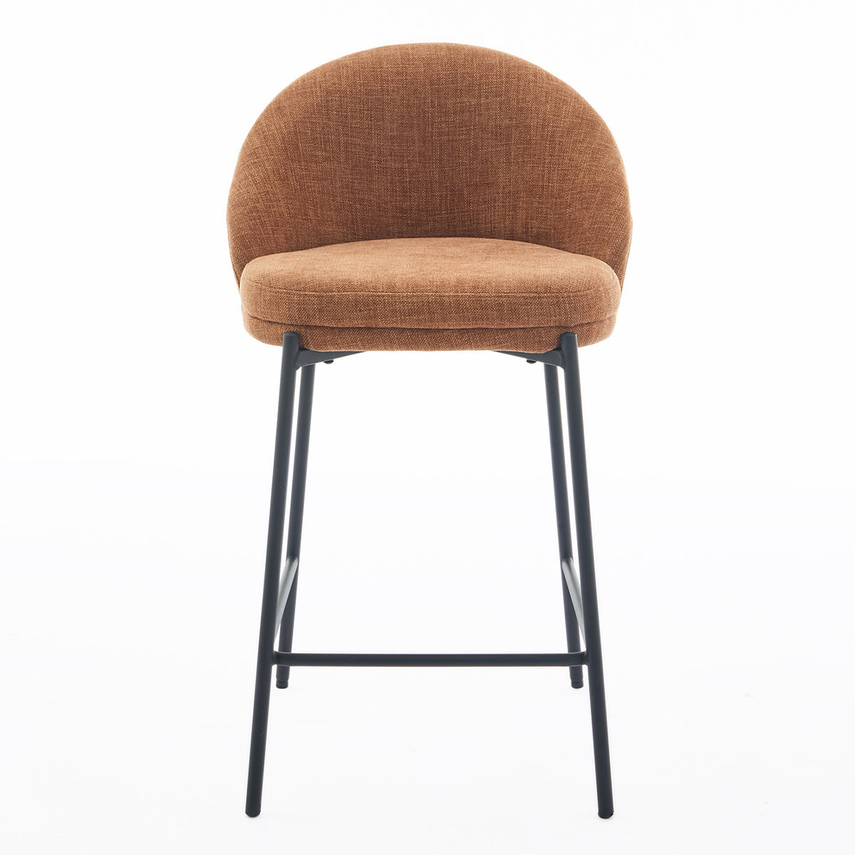 Elle Fabric Bar Stool - Modern Upholstered Counter Height Stool with Padded Seat for Kitchen Island, Breakfast Bar & Home Decor