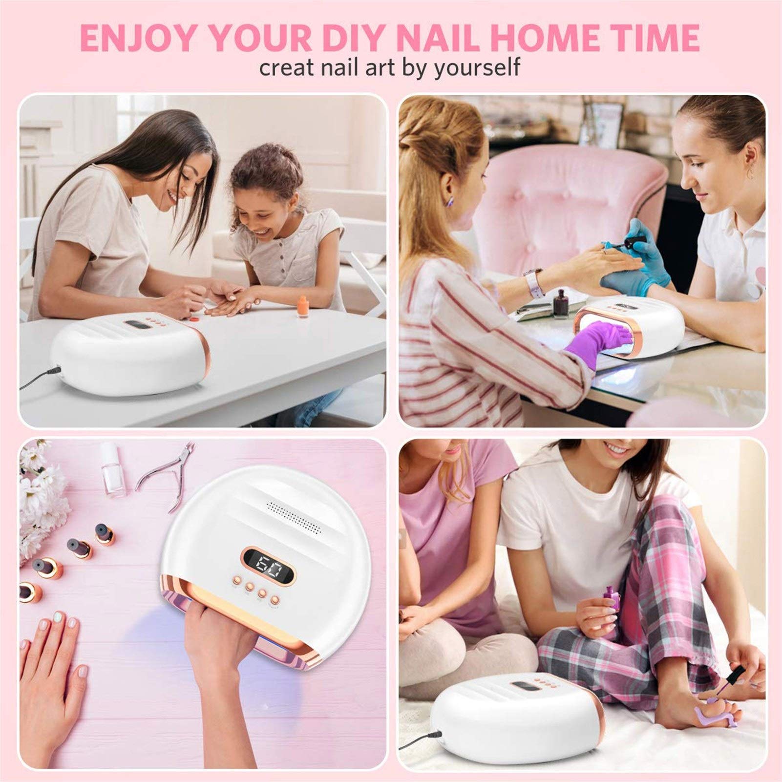72W Professional UV LED Nail Dryer Lamp with 36 LEDs | 4 Timer Settings & Smart Sensor | Fast Curing for Gel Polish | Perfect for Home Nail Care & Salon Use
