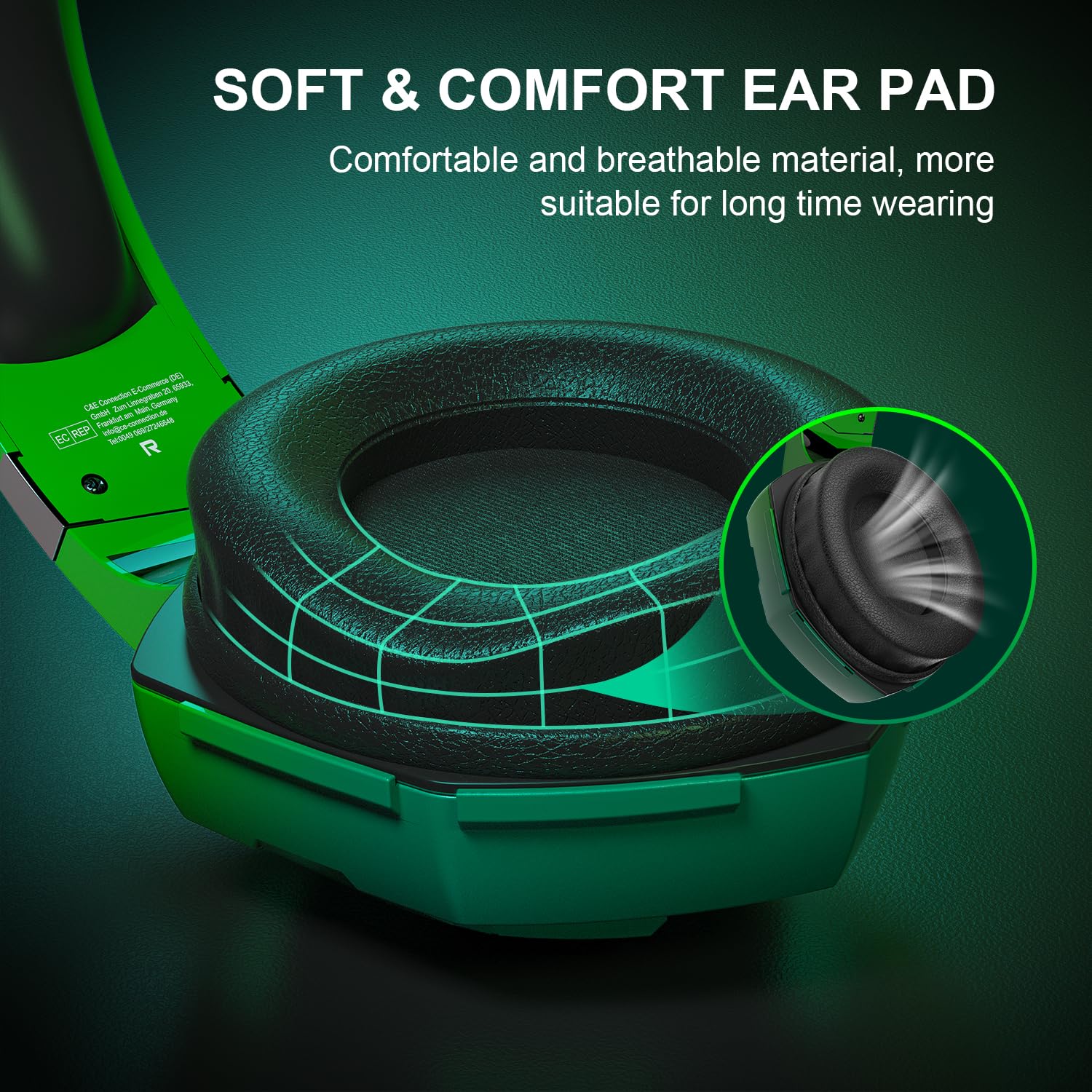 PHOINIKAS Gaming Headset with Noise Cancelling Mic - Compatible with PC, PS4, PS5, Nintendo Switch - Dazzle Green Stereo Headphones for Immersive Gaming & Online Chat