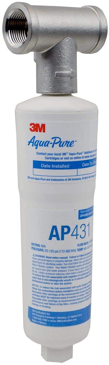 3M Aqua-Pure Whole House Scale Inhibition Inline Water Filtration System - Prevents Limescale Build Up in Water Heaters, Boilers & Pipes | Ideal for Home, Office & Industrial Water Treatment