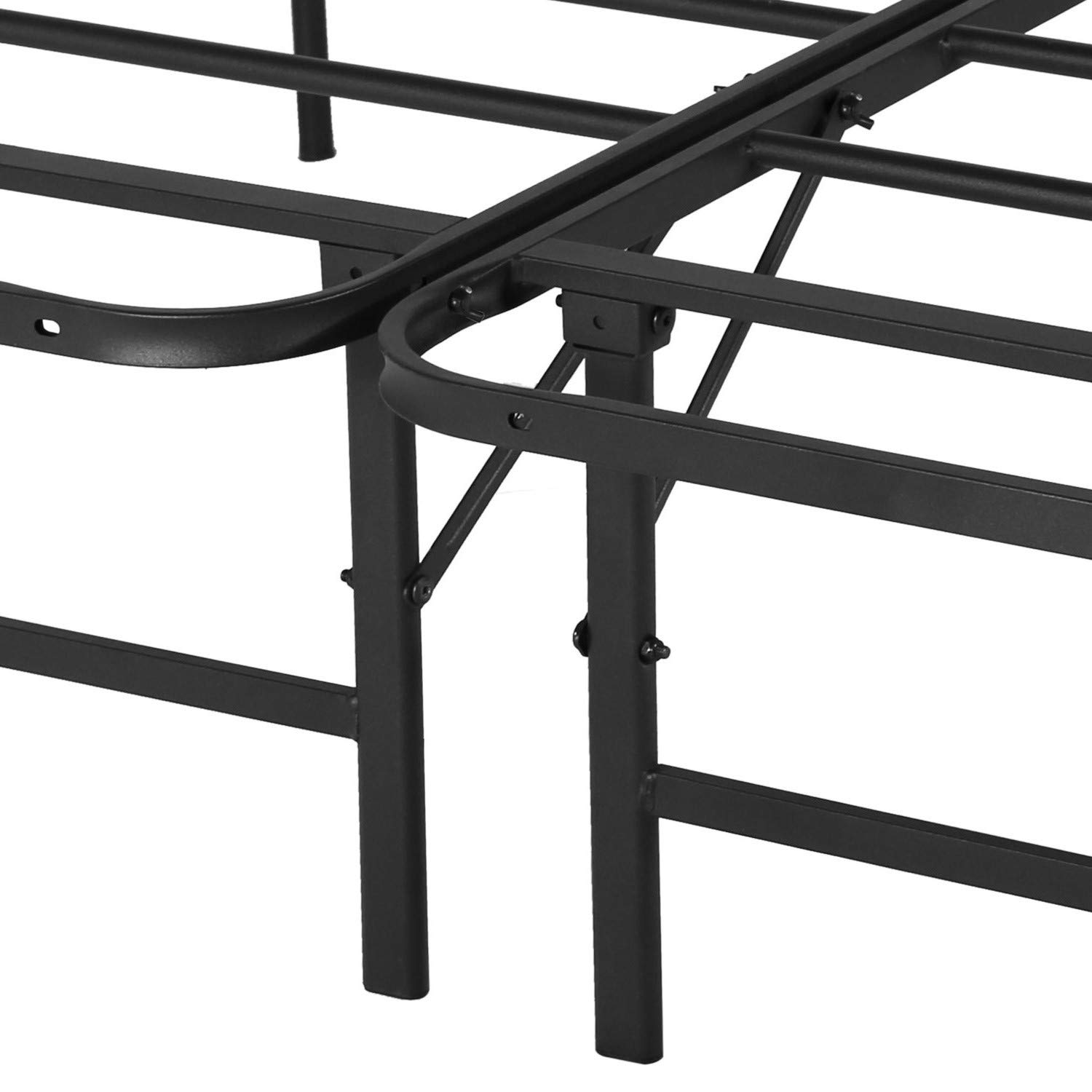 VECELO 14 Inch King Size Metal Bed Frame - Tool-Free Assembly, Noise-Free Design, Foldable Platform (Replaces Box Spring) - Perfect for Guest Rooms, Apartments & Dormitories